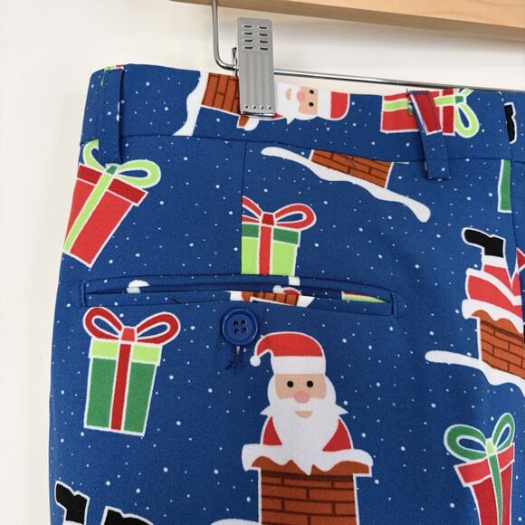 OppoSuits Mens EU 50 US 40 UK 40 Christmas Ugly Sweater Suit Jacket Pants Santa - Picture 14 of 16